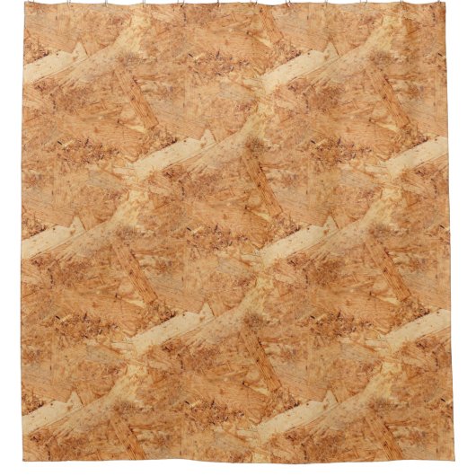 oriented strand board - OSB naadloos patroon Douchegordijn (Voorkant)