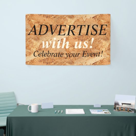 oriented strand board - OSB naadloos patroon Spandoek (Beurs)