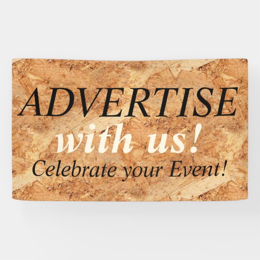 oriented strand board - OSB naadloos patroon Spandoek (Horizontaal)