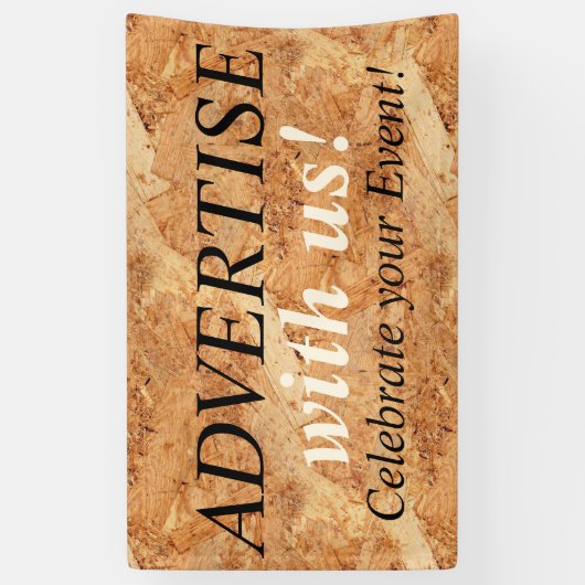 oriented strand board - OSB naadloos patroon Spandoek (Verticaal)