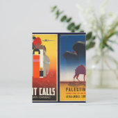 oriënterend en palestine briefkaart (Staand voorkant)