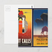 oriënterend en palestine briefkaart (Voorkant / Achterkant)