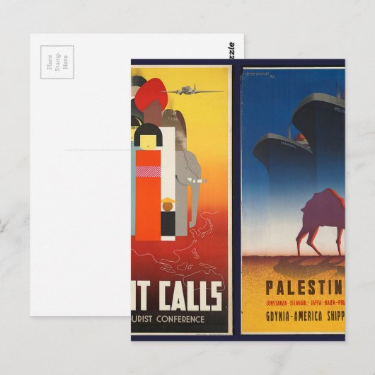 oriënterend en palestine briefkaart (Voorkant / Achterkant)