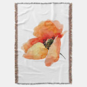 Oriential Poppy Warm Woven Throw Blanket Deken (Voorkant Verticaal)