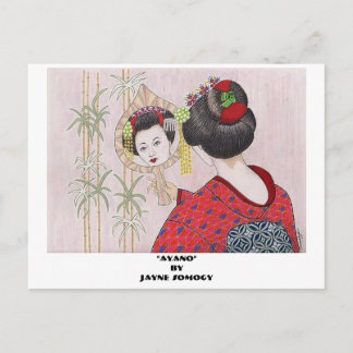 Orig. Art—Geisha Girl Post Card Briefkaart
