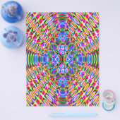 Origamarapier, Abstract, omgekeerde kleuren op ach Flyer (Enkel)