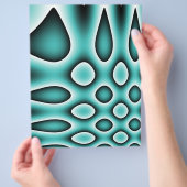 Origamarapier, Aqua Blue Abstracte Stippen & Teard Flyer (Hand)