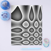 Origamarapier, grijze Abstracte Stippen en trappen Flyer (Enkel)