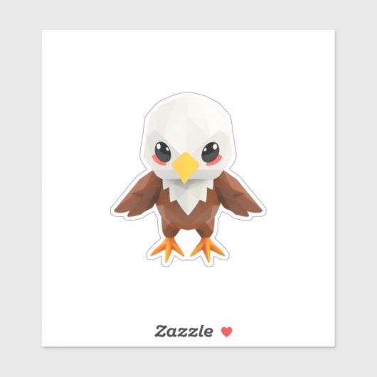 Origami adelaar stickers (Vel)