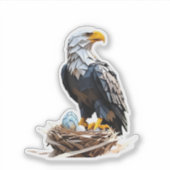 Origami American eagle  Sticker (Voorkant)