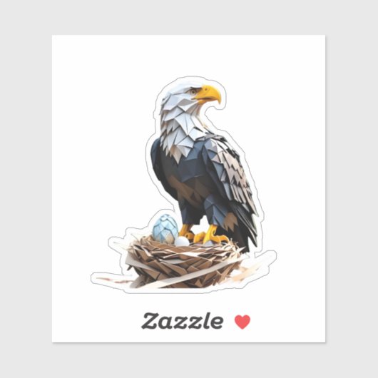 Origami American eagle  Sticker (Vel)