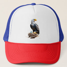 Origami Amerikaanse adelaar shirt Trucker Pet