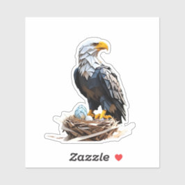Origami Amerikaanse adelaar Sticker