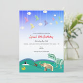 Origami Animal Cranes Wit Elke Leeftijd Verjaardag Kaart (Staand voorkant)