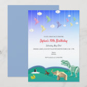 Origami Animal Cranes Wit Elke Leeftijd Verjaardag Kaart (Voorkant / Achterkant)