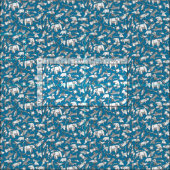 origami animal ditsy blue stof (Delen)