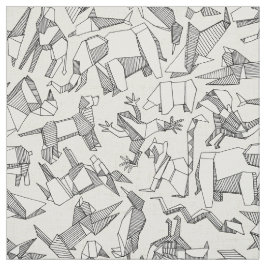 origami animal ditsy parel stof