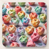 Origami appels bier onderzetter (Voorkant)