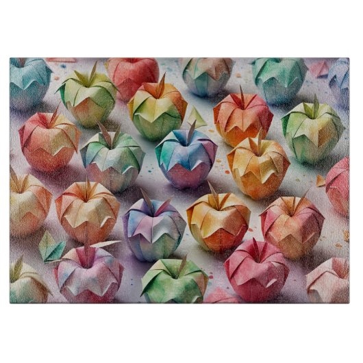 Origami appels snijplank (Voorkant)