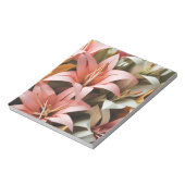 Origami Art-Blooms of Elegance: Symfonie van Lelie Notitieblok (Linkerzijde)