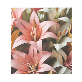 Origami Art-Blooms of Elegance: Symfonie van Lelie Notitieblok