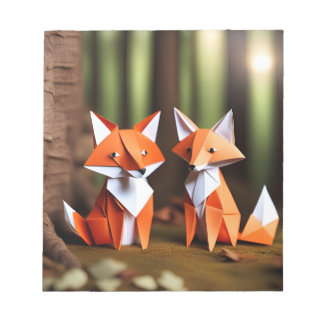 Origami Art - Duo van Wildernis: Vossen Notitieblok