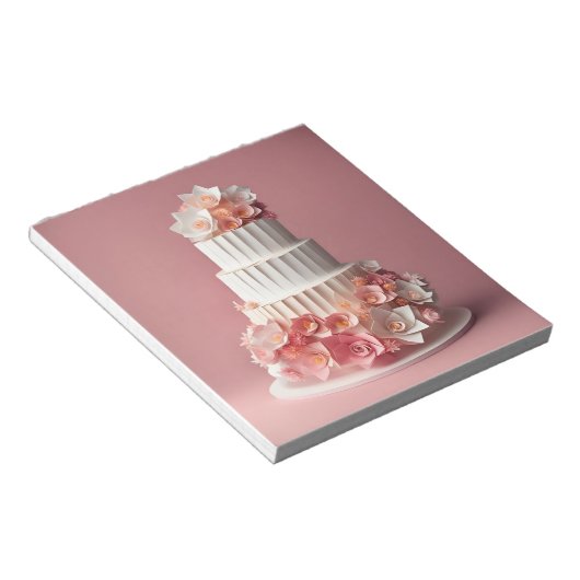 Origami Art - Een prachtige bruidstaart Notitieblok (Schuin)