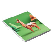 Origami Art - Grazing Harmony: Serene Llama's Notitieblok (Schuin)