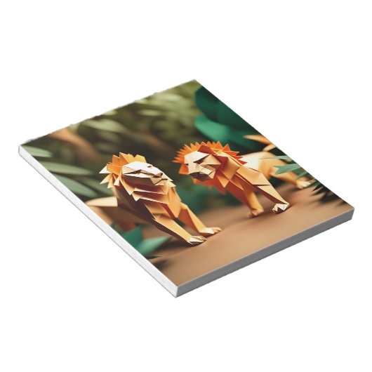 Origami Art-Monarch van het Oerwoud: Een majestueu Notitieblok (Schuin)