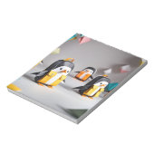 Origami Art - Schattige Baby Pinguïns in Rugzak Notitieblok (Linkerzijde)