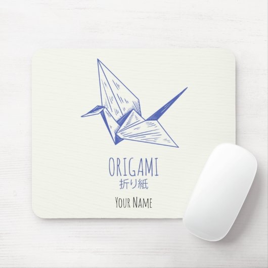 Origami Art Traditionele kraan Muismat (Met muis)