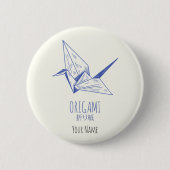 Origami Art Traditionele kraan Ronde Button 5,7 Cm (Voorkant)