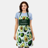 Origami avocado acryl patroon gepersonaliseerd schort (Gedragen)