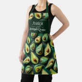 Origami avocado acryl patroon gepersonaliseerd schort (Insitu)