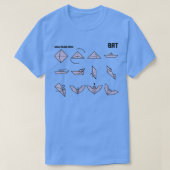 Origami Bat Instructions in Lila T-shirt (Design voorkant)