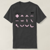 Origami Bat Instructions in Pink T-shirt (Design voorkant)