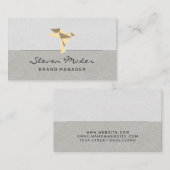 Origami Bird-pictogram Visitekaartje (Voorkant / Achterkant)