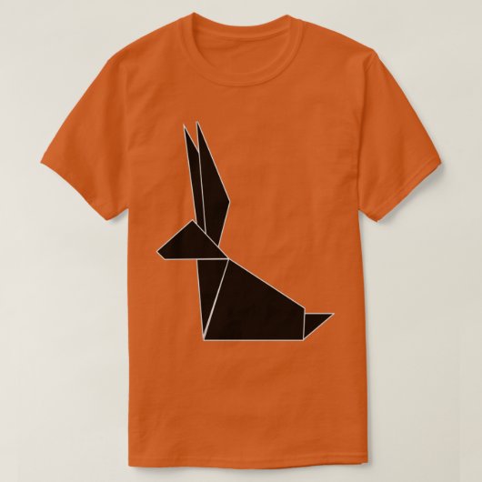 Origami Black Bunny T-shirt (Design voorkant)