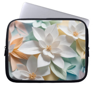 Origami bloemen laptop sleeve