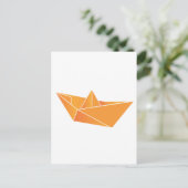 Origami Boat Briefkaart (Staand voorkant)