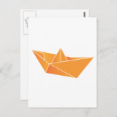 Origami Boat Briefkaart (Voorkant / Achterkant)