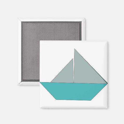 Origami Boat Magneet (Voorkant / Achterkant)