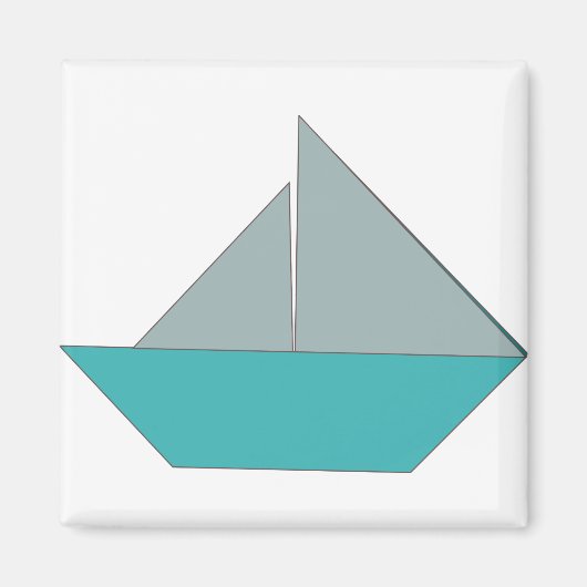 Origami Boat Magneet (Voorkant)