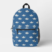 Origami Boats On The Water Pattern Bedrukte Rugzak (Voorkant)