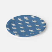 Origami Boats On The Water Pattern Papieren Bordje (Gekanteld)