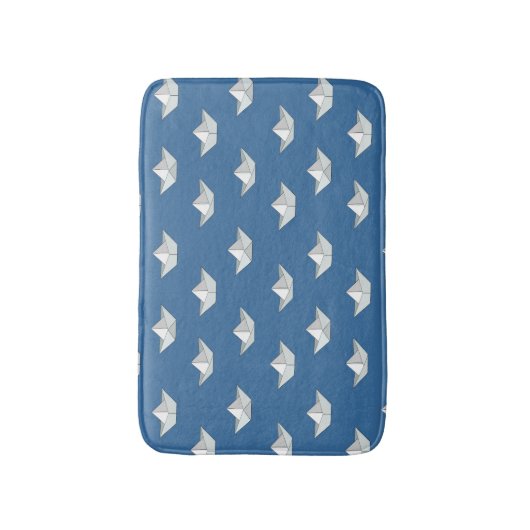 Origami bots op het waterpatroon badmat (Voorkant Verticaal)