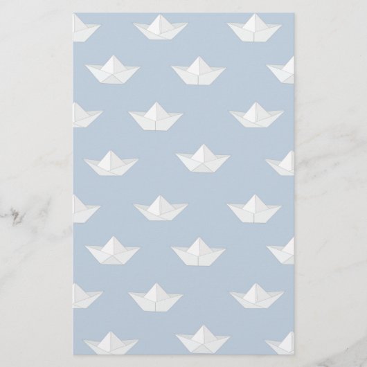 Origami bots op het waterpatroon briefpapier (Voorkant)