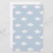 Origami bots op het waterpatroon briefpapier (Voorkant / Achterkant)