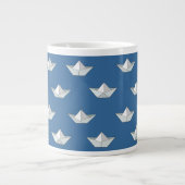 Origami bots op het waterpatroon grote koffiekop (Voorkant)