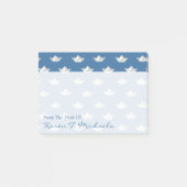 Origami bots op het waterpatroon | Jouw namen toev Post-it® Notes (Voorkant)